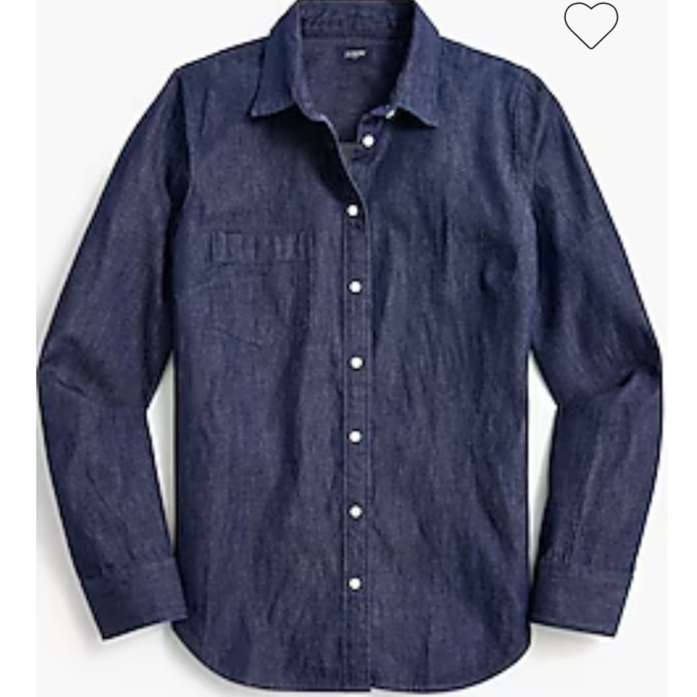 J. Crew Blue Casual Button Down Shirt with Relaxed Fit